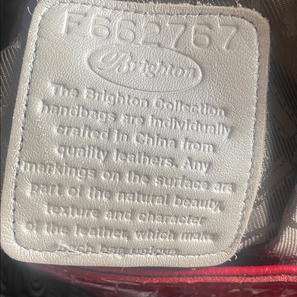 Brighton Cherie Soft Patent Croco lipstick red bag - Picture 8 of 10